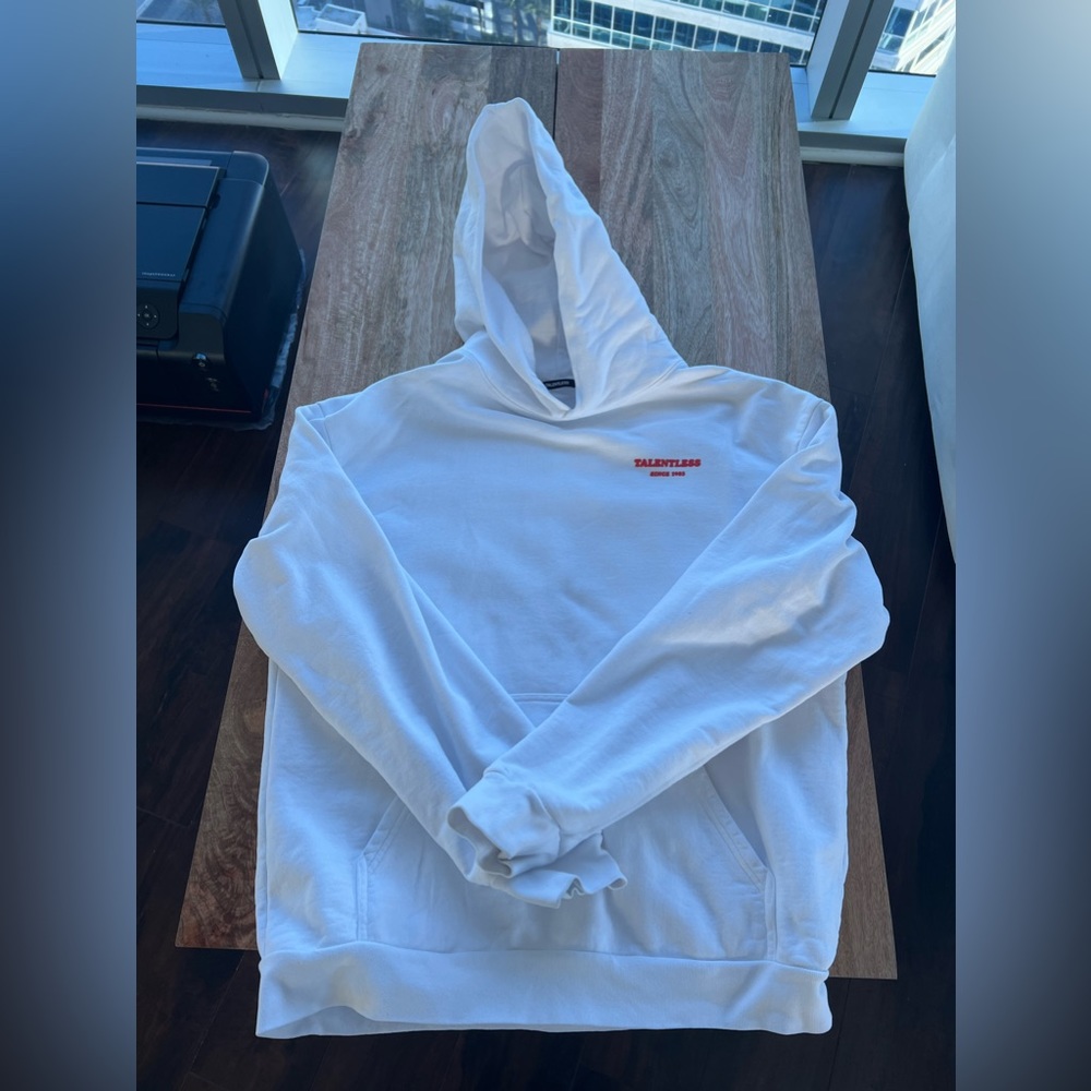 *HIGH DEMAND* Talentless White Hoodie Sz XL